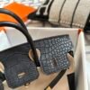 Hong Kong Hermes Birkin Touch 25CM 89 Noir Matte Crocodile / Togo Gold Hardware