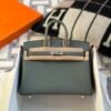 wsxc1720100948305_0 Saudi Arabia Riyadh Hermes Togo Leather Birkin 25CM 63 Vert Amande Silver Hardware