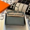 wsxc1720100948305_1 Saudi Arabia Riyadh Hermes Togo Leather Birkin 25CM 63 Vert Amande Silver Hardware