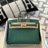Hermes Bag Images Birkin 25CM Togo Leather Z6 Malachite Gold Hardware
