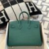 Hermes Bag Images Birkin 25CM Togo Leather Z6 Malachite Gold Hardware