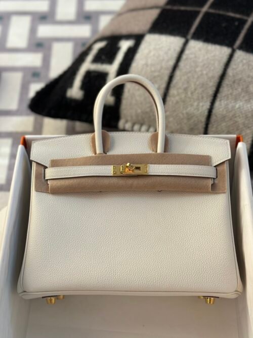 USA Washington Hermes Birkin 25CM Togo Leather 0T Mushroom Gold Hardware