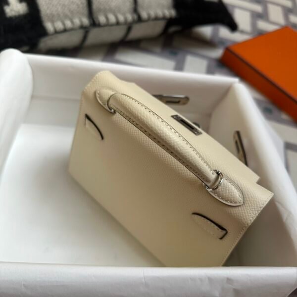 wsxc1720100955794_5 Kuwait Hermes Mini Kelly 19CM Epsom Leather I2 Nata Silver Hardware