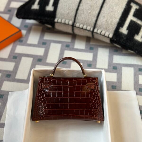 wsxc1720188300834_1 Australia Canberra Hermes Mini Kelly 19CM Shiny Alligator Crocodile 33 Miel Gold Hardware