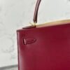 Singapore Kuala Lumpur Hermes Box Leather Kelly Sellier 25CM 57 Bordeaux Gold Hardware