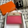 wsxc1721053201787_0 Hong Kong Hermes Kelly Sellier 25CM Epsom Leather Rose Azalee / Craie Gold Hardware