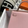 Saudi Arabia Riyadh Hermes Kelly Sellier 25CM Epsom Leather 3Q Rose Sakura Silver Hardware