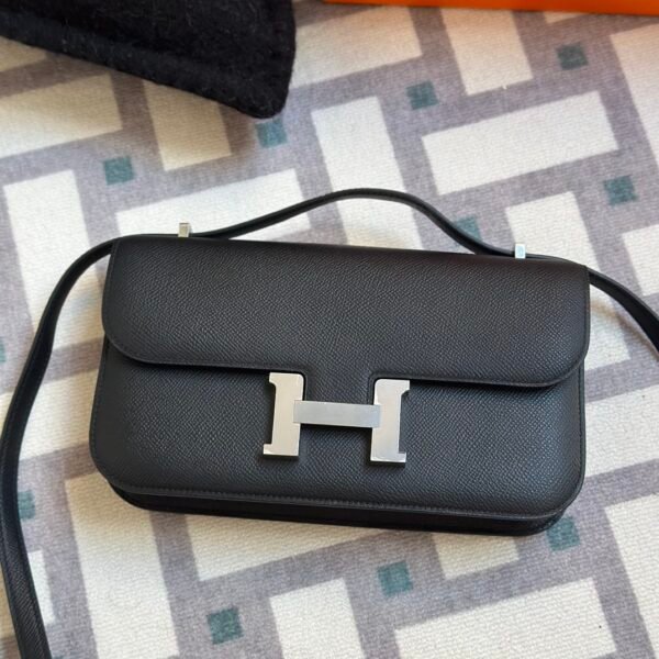 USA Los Angeles Hermes Constance 24 Elan Epsom Leather 89 Noir Silver Hardware