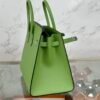 Hermes 3I Vert Criquet Epsom Leather Birkin Sellier 25CM Silver Hardware