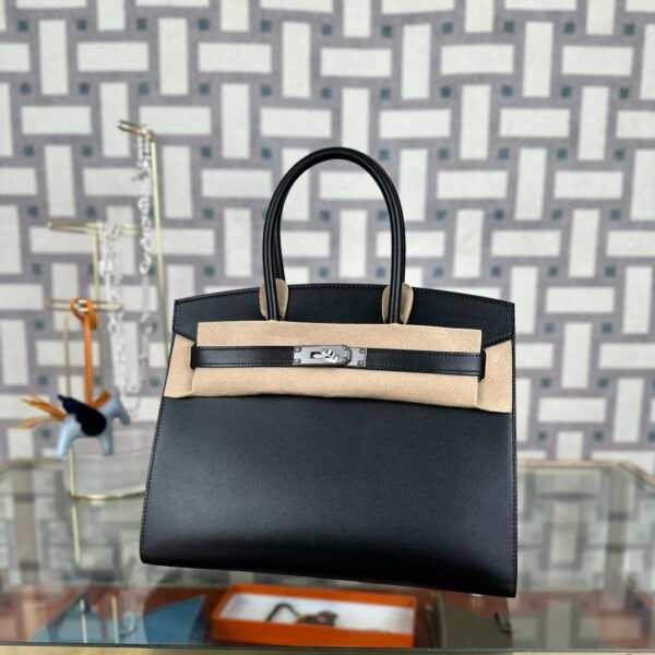 Hermes Bag Price Box Leather Birkin 30CM Sellier CK89 Noir Silver Hardware