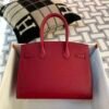 Hong Kong Hermes Birkin 30CM Sellier Epsom Leather B5 Rubis Silver Hardware