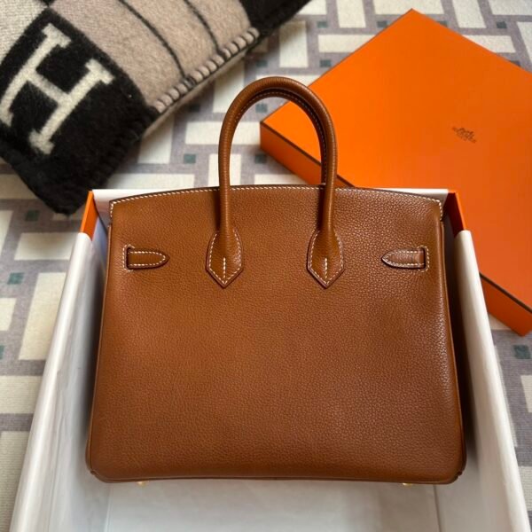 Hermes Birkin 25CM Images 34 Fauve Barenia Faubourg Gold Hardware