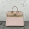 Hermes Bag Price Epsom Leather 3Q Rose Sakura Birkin 25CM Silver Hardware