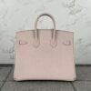 Hermes Bag Price Epsom Leather 3Q Rose Sakura Birkin 25CM Silver Hardware