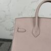 Hermes Bag Price Epsom Leather 3Q Rose Sakura Birkin 25CM Silver Hardware