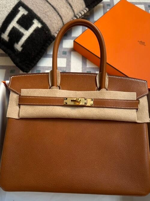 Russia Moscow Hermes Birkin 30CM Barenia Faubourg 34 Fauve Gold Hardware