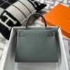 wsxc1722007883920_1 Indonesia Jakarta Hermes Kelly 25CM Togo Leather CK63 Vert Amande Silver Hardware