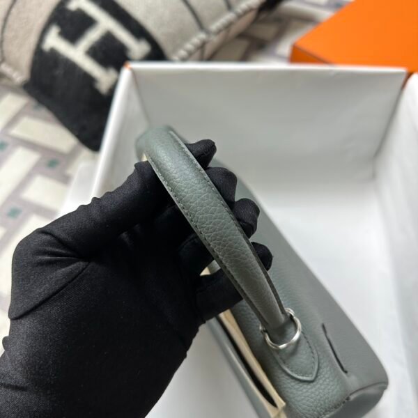 Indonesia Jakarta Hermes Kelly 25CM Togo Leather CK63 Vert Amande Silver Hardware