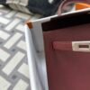 Hermes Bag Images Kelly Sellier 25CM Epsom Leather CC55 Rouge H Silver Hardware