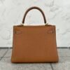 Full Handmade Hermes CC37 Gold Togo Leather Kelly 25CM Gold Hardware