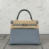wsxc1722007889711_0-1 Singapore Kuala Lumpur Hermes Kelly 25CM Togo Leather J7 Blue Lin Silver Hardware