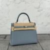 wsxc1722007889711_1 Singapore Kuala Lumpur Hermes Kelly 25CM Togo Leather J7 Blue Lin Silver Hardware