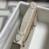 UK London Hermes KK Ostrich 80 Gris Pearl Kelly Pochette 22cm Silver Hardware