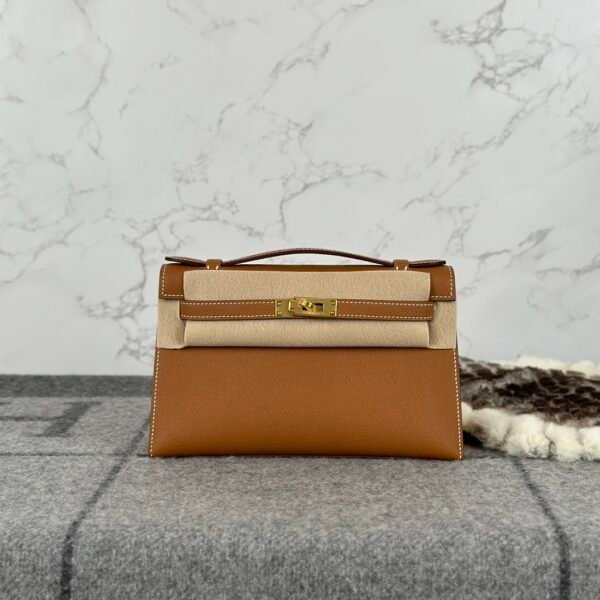 wsxc1722008987159_0 Hermes Kelly Pochette 22cm CC 37 Gold Epsom Leather Gold Hardware