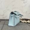 Hermes Bag Price Kelly Pochette 22cm T0 Blue Brume Swift Leather Silver Hardware