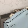 Hermes Bag Price Kelly Pochette 22cm T0 Blue Brume Swift Leather Silver Hardware