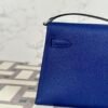 Canada Ottawa Hermes Kelly Elan 27CM Chevre Leather 7T Blue Electric Silver Hardware