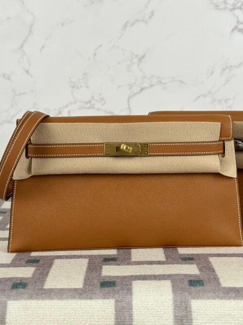 Hermes Bag Images Kelly Elan 27CM CC37 Gold Mademe Leather Gold Hardware