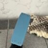 UAE Dubai Hermes Epsom Leather Mini Kelly 19CM CK75 Blue Jean Silver Hardware