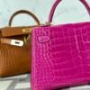 wsxc1722869412473_2 Australia Sydney Hermes Mini Kelly 19CM Shiny Alligator Crocodile J5 Rose Sheherazade Gold Hardware