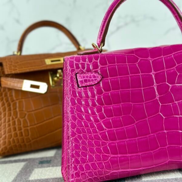wsxc1722869412473_2 Australia Sydney Hermes Mini Kelly 19CM Shiny Alligator Crocodile J5 Rose Sheherazade Gold Hardware