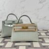 wsxc1723040844108_1-1 Hermes Bag Price Mini Kelly 19CM Matte Alligator Crocodile 0W Gris Neve Gold Hardware