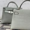 wsxc1723040844108_3 Hermes Bag Price Mini Kelly 19CM Matte Alligator Crocodile 0W Gris Neve Gold Hardware