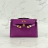 USA Los Angeles Hermes Kelly Pochette 22CM Epsom P9 Anemone Gold Hardware