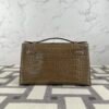 wsxc1723733203574_1 New Hermes Bag Kelly Pochette 22CM Shiny Alligator Crocodile CC18 Etoupe Gold Hardware