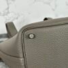 Hermes Bag Images Picotin 18CM 8F Etain Clemence Leather Silver Hardware