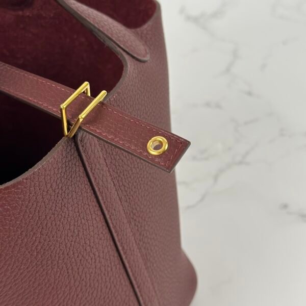 Hong Kong Hermes Picotin 18CM Clemence Leather CC55 Rouge H Gold Hardware
