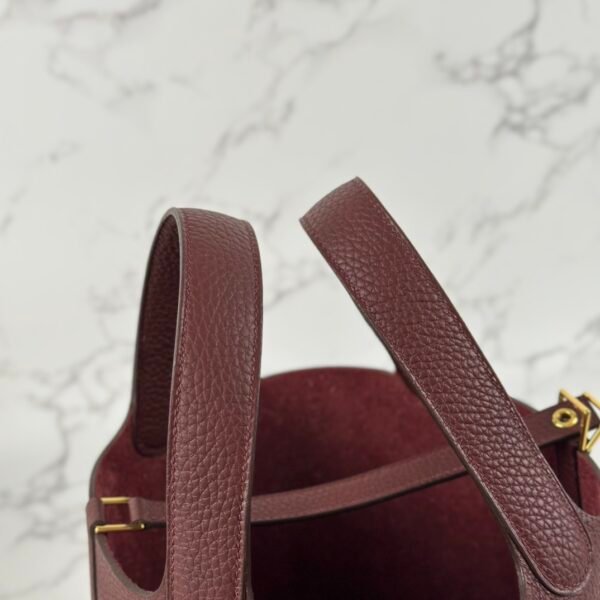 Hong Kong Hermes Picotin 18CM Clemence Leather CC55 Rouge H Gold Hardware