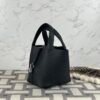 Korea Seoul Hermes CK89 Noir Clemence Leather Picotin 18CM Silver Hardware