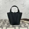 Korea Seoul Hermes CK89 Noir Clemence Leather Picotin 18CM Silver Hardware