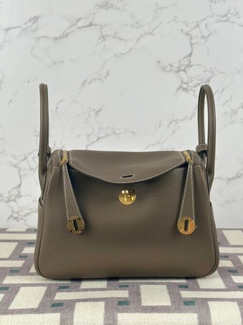 Canada Toronto Hermes Lindy 26CM Clemence Leather CC18 Etoupe Gold Hardware