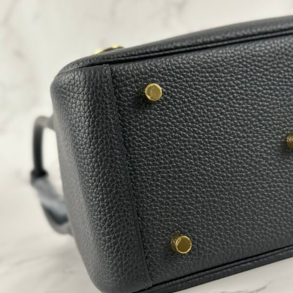 USA New York Hermes Clemence Leather Lindy 26CM CC89 Noir Gold Hardware