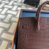 wsxc1724941111112_5 Canada Ottawa Hermes Havana Matte Alligator Crocodile Birkin Sellier 20CM Silver Hardware