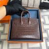wsxc1724941111113_1 Canada Ottawa Hermes Havana Matte Alligator Crocodile Birkin Sellier 20CM Silver Hardware