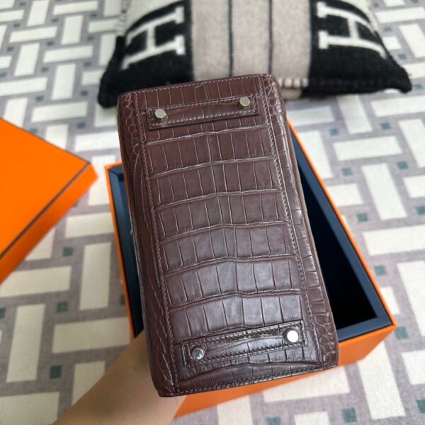 Canada Ottawa Hermes Havana Matte Alligator Crocodile Birkin Sellier 20CM Silver Hardware