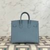 wsxc1724941122750_1 Hermes Bag Images Birkin 25CM Togo Leather J7 Blue Lin Silver Hardware
